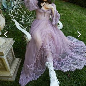 Purple lace dress